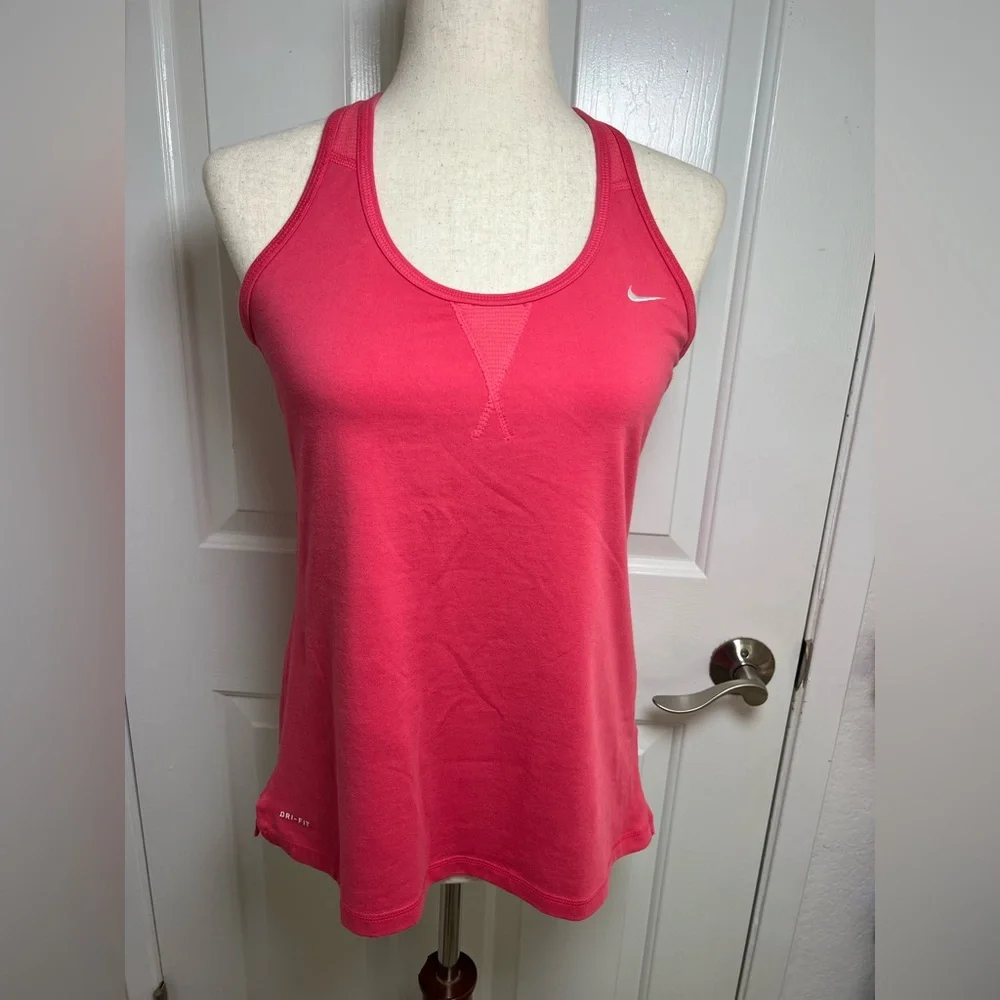 Nike Dri Fit Racerback Athletic Tank Top Built In Bra Womens Size Large
